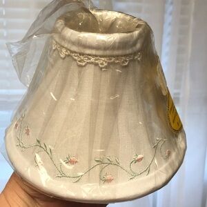 Small Embroidered Floral Lamp Shade (5 inch tall)